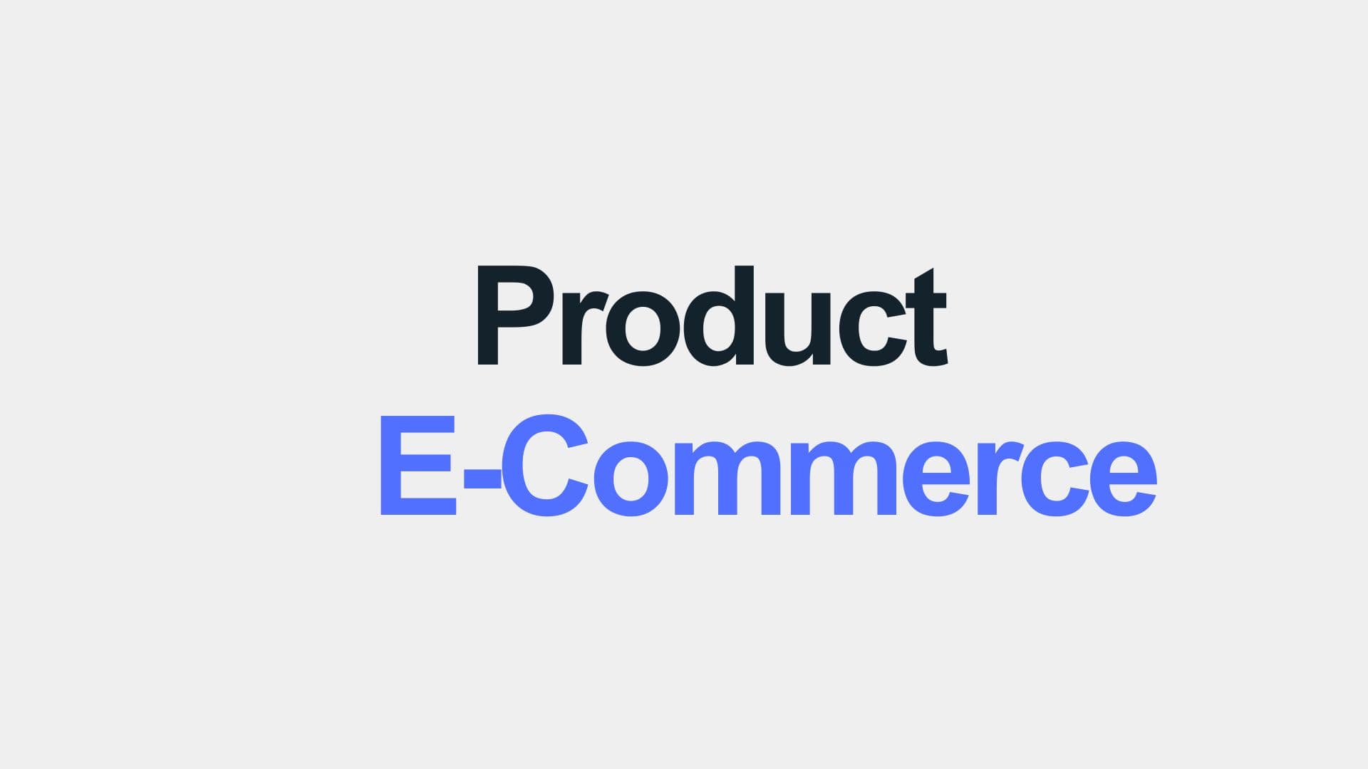 Product E-Commerce